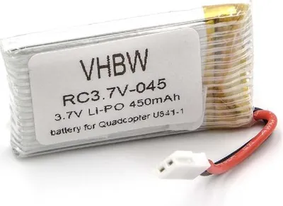 Produktbild von vhbw Akku kompatibel mit UDI U841-16, U843, U841-1 Drohne Multicopter Quadrocopter (450 mAh, 3,7 V, Li-Ion)