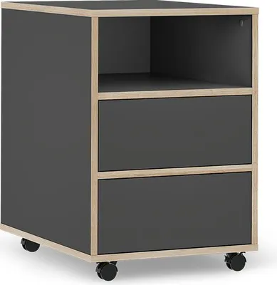 Immagine prodotto di Contenitore per rotoli Vicco Tetrix Antracite 42 x 55 cm con ripiani e 2 cassetti, Model 56549