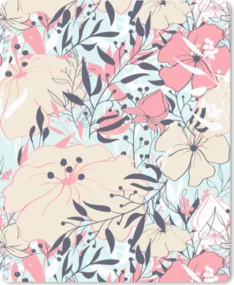 Produktbild von MuchoWow® Mauspad Mousepad Vintage - Blume - Rosa - Muster 19x23 cm - Mousepads - Maus Mat - Pad - Mausunterlage - Mauspads - Spielen