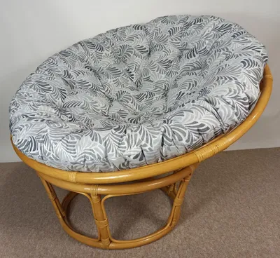 Produktbild von Rattan Papasansessel Papasan 110 cm cm Fb. Honig Polster Stoff California Dream Janis Black