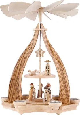Produktbild von 2-stöckige Pyramide Christi Geburt (47,5cm) von Zeidler Holzkunst