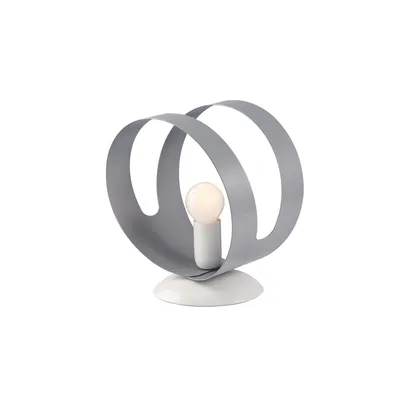 Immagine prodotto di Lampada da tavolo Peter a 1 luce in ferro bianco e grigio
