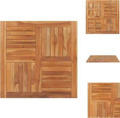 Produktbild von vidaXL Tischplatte Massivholz Teak Quadratisch 90×90×2,5 cm -  Tischplatten