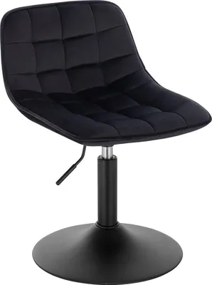 Produktbild von Barkhocker – Schwarz – Samt – Höhenverstellbar – Industrial Stil – 1 Stück