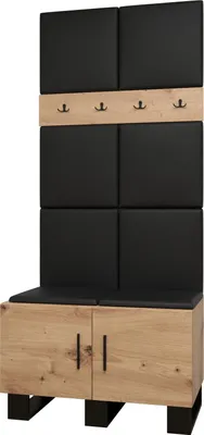 Produktbild von Garderobe ARTIN Set 4 mit gepolsterten Paneelen Industrial Design