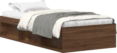 Produktbild von vidaXL Bettgestell Braun Eichen-Optik 100x200 cm