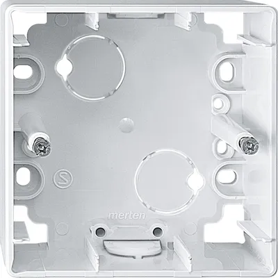Produktbild von Merten AP-Gehäuse 1fach polarweiß 519119 glänzend 1-M ATELIER-M