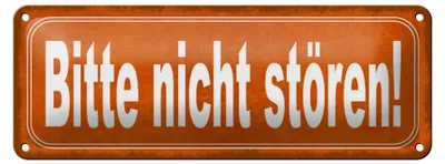 Produktbild von Blechschild Hinweis 27x10cm Bitte nicht stören oranges Schild