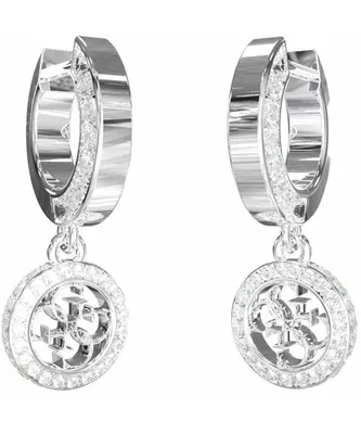 Immagine prodotto di Guess JUBE04165JWRH Orecchini da donna a cerchio 4G Huggies Colore argento