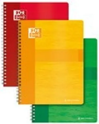Produktbild von Oxford Spiralbuch DIN A4 kariert ohne Rand 90 Blatt zufällige Farbe (1 Stück)