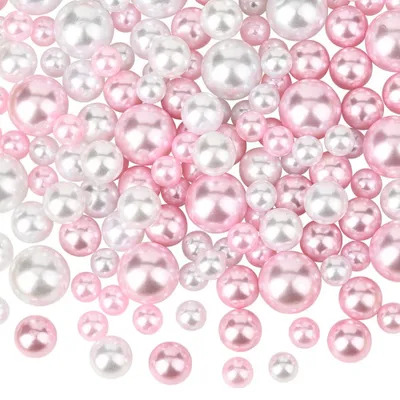 Vasenfülperlen 150 Stück rosa-weiß 10/14/20 mm Acryl
