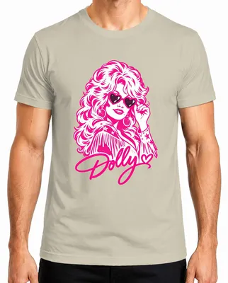 Immagine prodotto di Maglietta da uomo, stile retrò, con la scritta "Dolly Parton", cantante di musica country, immagine di cowgirl, tema western, taglia L