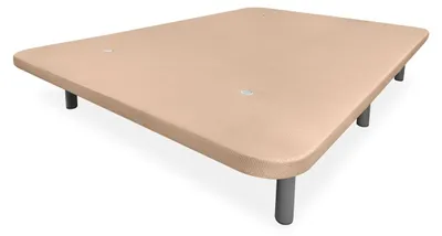 Lattenrost 135x190 cm, extra verstärkt, 6 Metallbeine 27 cm, beige
