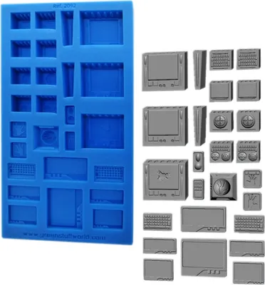 Produktbild von Green Stuff World GSW2092 - Control Panels Silicone Mould - Neu
