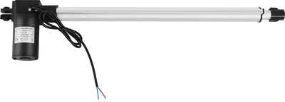 Obrázok produktu pre Elektrický lineárny pohon – DC 12 V 5 A – zdvihová sila 6000 N – zdvih 500 mm – rýchlosť 5 mm/s – zliatina hliníka – 71 × 8 × 14,6 cm – strieborná/čierna