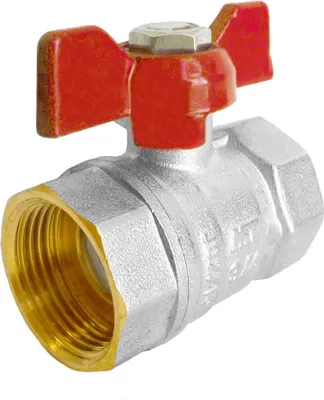 Produktbild von Messing Waserhahn Kugelhahn 1" IG auf IG  25 Bar DN25 PN25 Rot