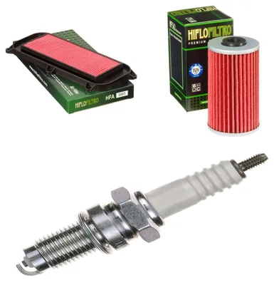 Obrázok produktu pre Súprava náhradných dielov pre Kymco Yager 125 GT 2007–2016: vzduchový filter, olejový filter, zapaľovacia sviečka od pamoto –