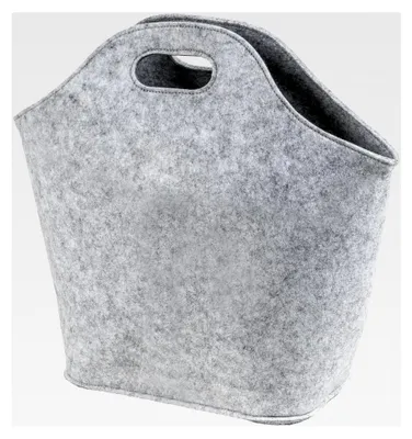 Produktbild von Filztasche Einkaufstasche Damen Einkaufskorb Filz Shopper Henkeltasche Zeitungsaufbewahrung Kaminholzkorb mittel groß (Hellgrau)