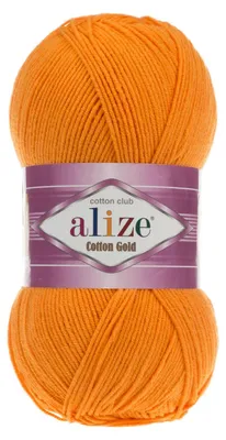 100g Strickgarn Alize Cotton Gold Uni Klassikgarn Häkelgarn hellorange
