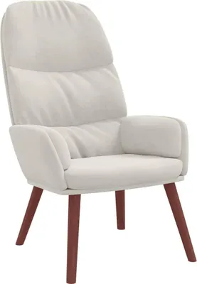 Immagine prodotto di vidaXL Poltrona relax in velluto bianco crema