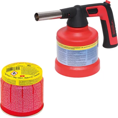 Produktbild von ROTHENBERGER Industrial RS 200 Piezo inkl. 1x C200 Supergas Lötlampe Lötbrenner 180° Drehung FT 800°C / AT 650°C - 1500005078