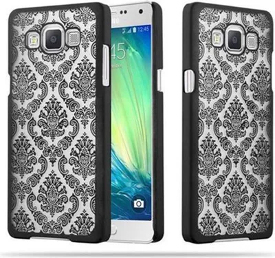 Produktbild von Cadorabo Hülle für Samsung Galaxy A5 2015 Schutz Hülle in Schwarz Hard Case Schutzhülle Blumen Etui Handyhülle