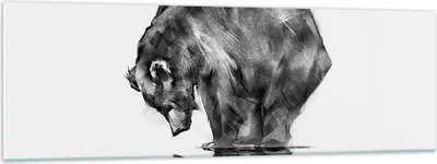 Produktbild von Bilder auf glas - Bär Tier - 160x50cm - Glasbilder - Wandbilder - Bilder - Kunstdruck - zum Aufhängen bereit - Wanddekoration aus Glas - Glas Bilder - Wandbild auf Glas - Einteilig - GAB160x50-3921