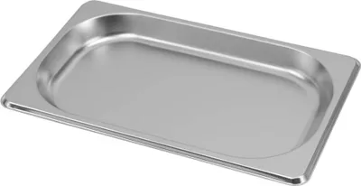 Zdjęcie produktu dla Pojemnik GN na posiłki, gastronomiczny 1/4 Mega-M ze stali nierdzewnej, 265x162x20 mm
