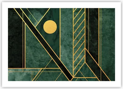 Produktbild von Poster - Poster ohne Rahmen - Grün Stück geometrisch - 70x50 cm - Wand Bild - Wanddeko - Wandbilder - Kunstposter - Wandposter - Bilder - Kunstdruck - Wanddekoration - Wandbild - P2XAA70x50-4797