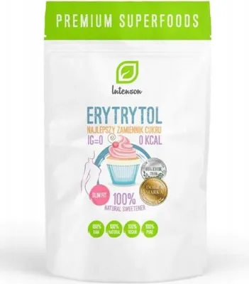 Produktbild von Intenson Premium Erythritol, 250 g - Kalorienfreier Süßstoff für gesunde Ernährung