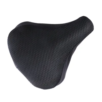 Produktbild von Weicher Fahrradsitzbezug Ergonomie Fahrradsattel Atmungsaktives 3D-Wabennetz-Sitzkissen Fahrradsattel Universelles Fahrradzubehör-Schwarz