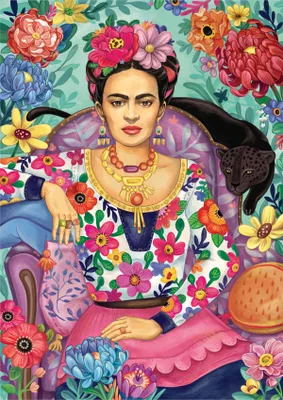 Image de D-Toys Puzzle Frida Khalo 1000 pièces d'art coloré Puzzle