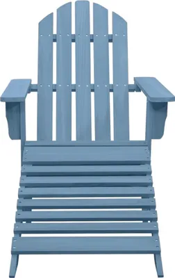 Produktbild von vidaXL Adirondack-Gartenstuhl mit Fußteil Massivholz Tanne Blau