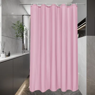 Image de Elzusha - Rideau de douche fin, 100 x 200 cm - Imperméable et antibactérien, couleur rose