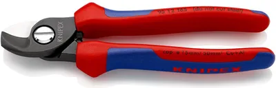 Produktbild von KNIPEX 95 12 165 SB Kabelschere mit Mehrkomponenten-Hüllen brüniert 165 mm (SB-Karte/Blister)