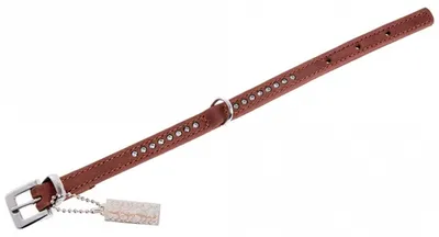 Produktbild von Karlie Buffalo Strass-Halsband - Braun 1-reihig, 24cm/10mm