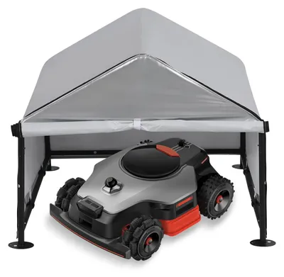 Produktbild von Garage für Robotermäher - UV-beständig - Wasserfest - Wetterfest - Stahlrahmen - 78 x 74 x 63 cm