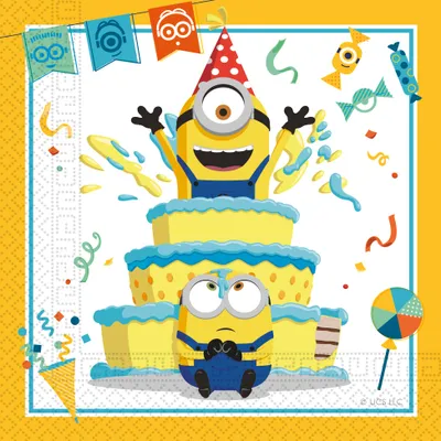 Immagine prodotto di Minions - Tovaglioli per feste - 20 pezzi - 33 x 33 cm circa