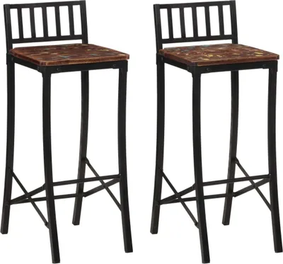 Produktbild von Barstühle 2 Stk. Massives Altholz
