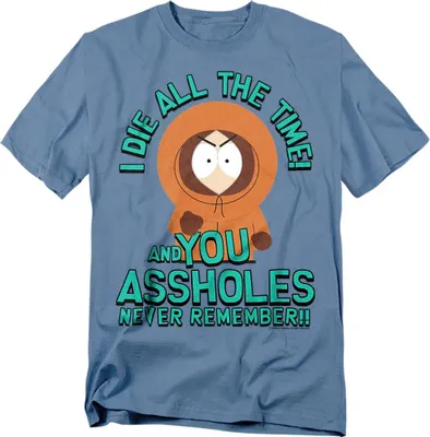 Image de South Park - "You Assholes Never Remember !" T-shirt Homme/Femme Unie TV20607 (3XL) (Bleu Caroline)