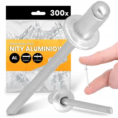 Obrázek produktu pro TRCR Nýty trhací 4,8x6,4 mm hliníkové pozinkované 300 ks