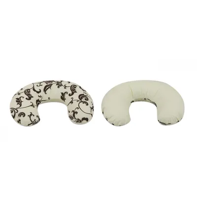 Image de Coussin d'appui-tête avec motif floral crème clair