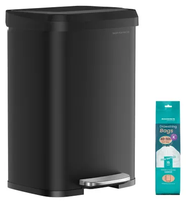 Produktbild von Mülleimer - Tretmülleimer - 50 l - Metall - Mit Deckel - Schwarz