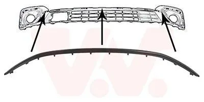 Image de VAN WEZEL Moulure de calandre Moulures de calandre 1766518 pour FIAT TIPO Break (356)