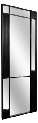 Image de STYLER Miroir mural LOFT MONO, 60x150 cm, noir, rectangulaire, cadre en MDF, miroir pleine longueur, idéal pour l'entrée, la chambre, la salle de bain, design industriel