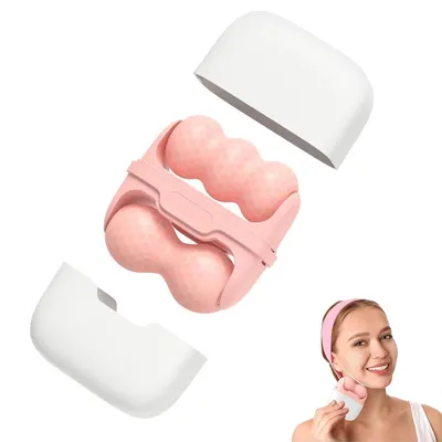 Produktbild von Eisroller für Gesicht und Augen, 2-in-1 Gesichtspflege-Roller mit Reiseetui, lindert Schwellungen, Migräne und Schmerzen, Geschenk für Frauen (Rosa)