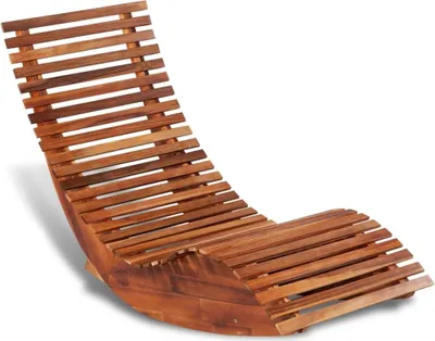 Immagine prodotto di Lettino Prendisole a Dondolo in Legno di Acacia