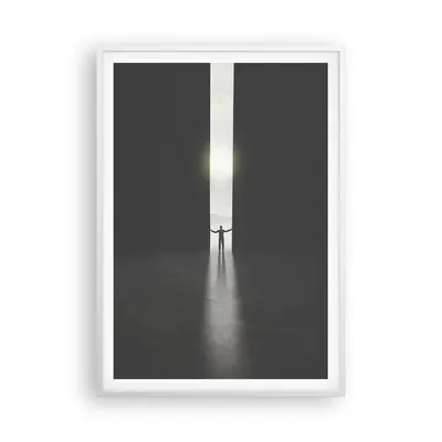 Produktbild von Gerahmtes Poster - Weißer Rahmen - Tor Mensch Licht - 70x100 cm - Wand Bild - Wanddeko - Wandbilder - Kunstposter - Wandposter - Bilderrahmen - Bilder - Kunstdruck - Wanddekoration - P2WPA70x100-4698