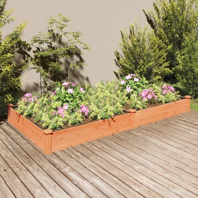 Produktbild von Möbel Hochbeet mit Einsatz Braun 240x120x25 cm Massivholz Tanne - Beete &12401