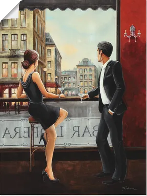 Produktbild von ARTland Poster Bar Größe: 30x40 cm